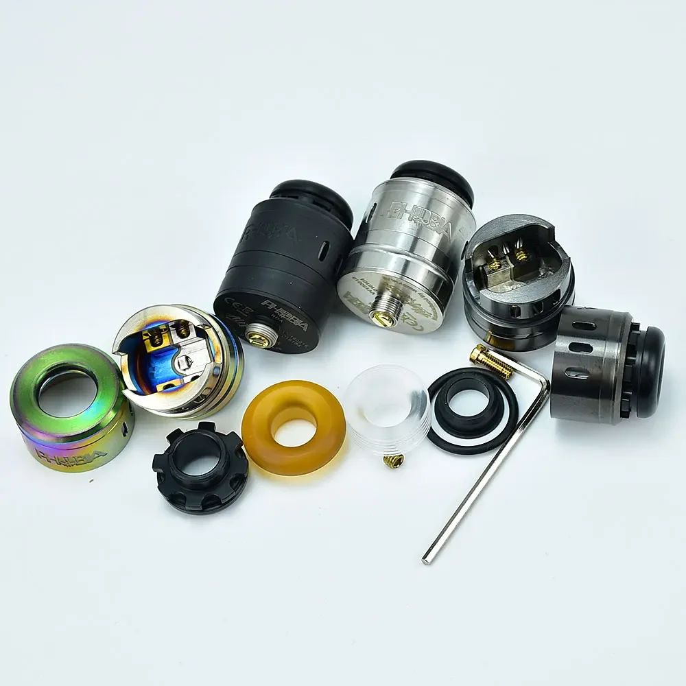 Phobia V2 RDA Rebuildable Dripping Atomizer 24mm Airflow Holes E Cigarette vape Atomizers tank vs Dead Rabbit V3 RDA