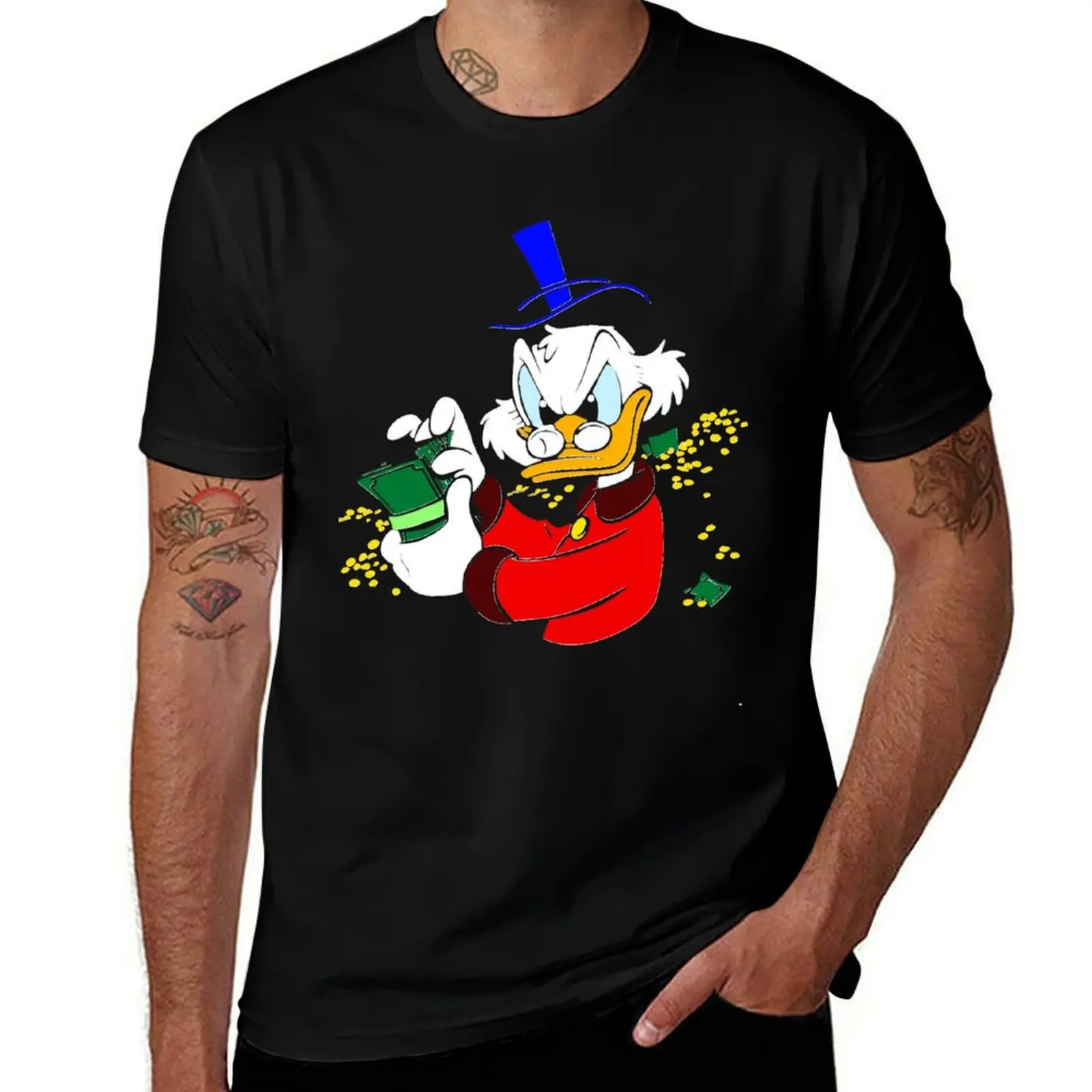 Scrooge McDuck T-Shirt funny shirt cotton new gifts and t-shirts sweat T-shirts for men cotton