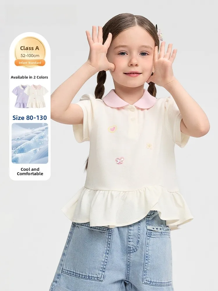 cute-short-sleeve-t-shirt-for-girls-children's-basic-shirt-trendy-summer-fashion-baby-clothes-cotton-blend-knitted-print-design