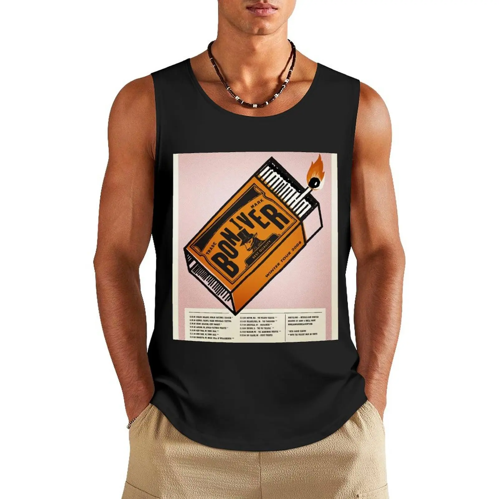 

Bon Iver Winter Tour Essential Tank Top Japanese t-shirt Top sleeveless jackets t-shirt Men's