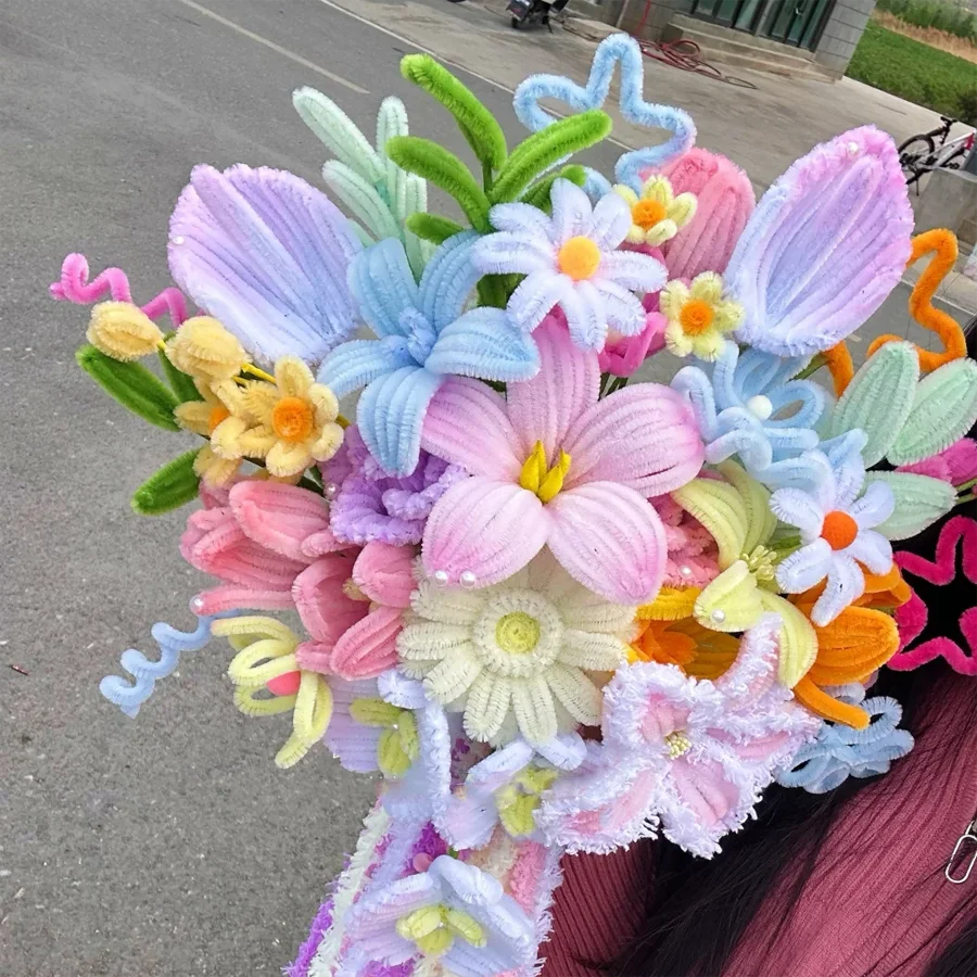 500/600 قطعة منظفات الأنابيب الشنيل ينبع 12 بوصة لوازم الحرف السائبة DIY بها بنفسك مشاريع الفن والحرف اليدوية هدية إبداعية