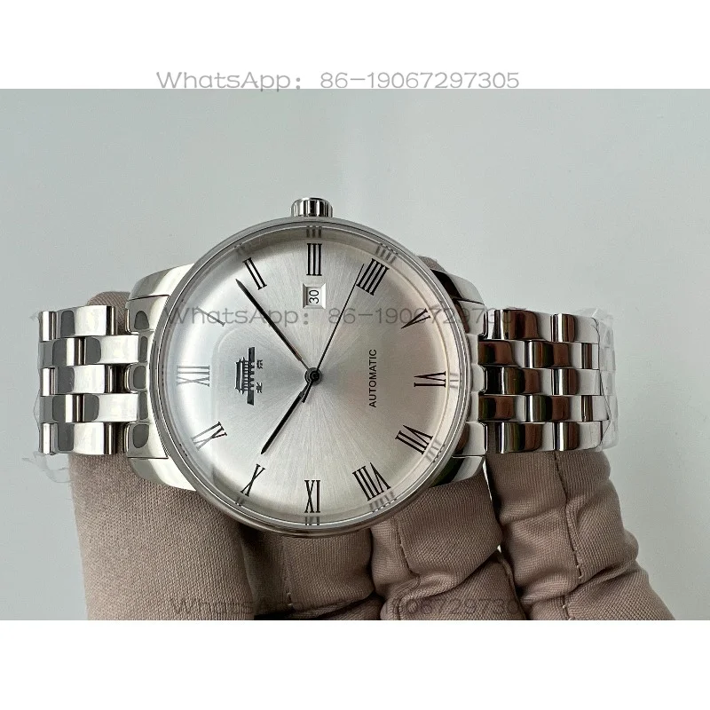 Round Thin Fully Automatic Mechanical Single-date Watch