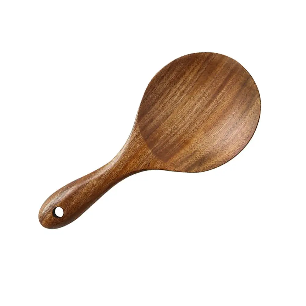 

Wooden Rice Scoop Ladle Spoon for Serving Food Sturdy Non Scratch Lightweight Kitchen Utensil Wooden Spoons Rice Spoon