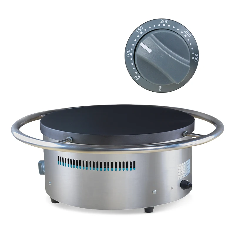 

Электрическая сковорода для торта, роторная блинница с антипригарным покрытием - электрическая сковорода для блинов с ручным поворотом края и ручкой контроля температуры