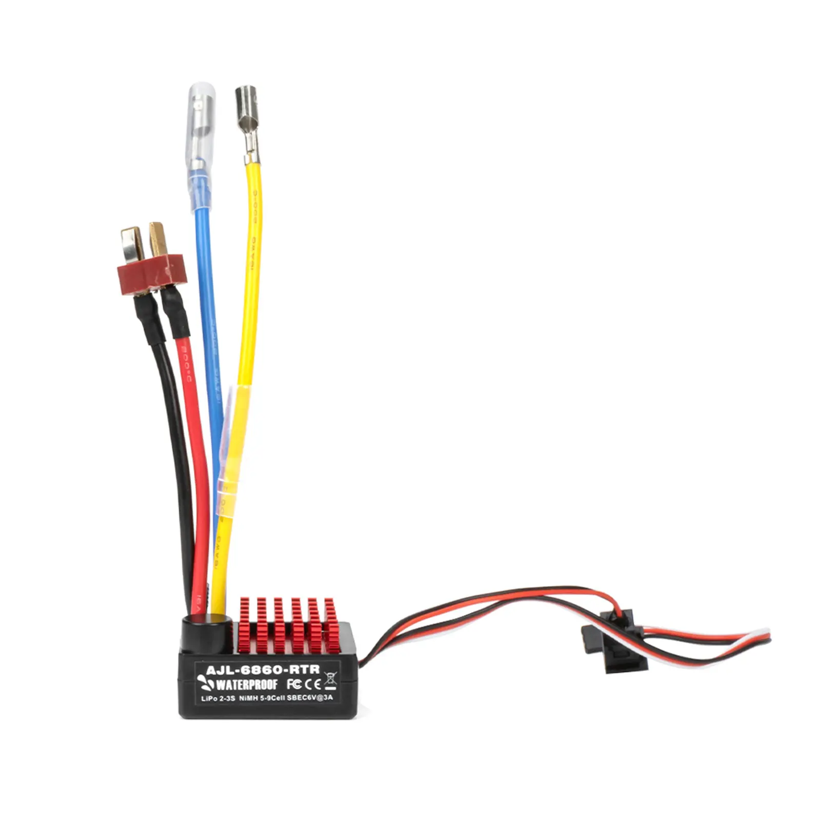 60a T Plug Esc Geborsteld Elektronische Snelheidsregelaar Voor 1/10 Rc Crawler Autoboot Scx10 Trx4 Cc01 Tf2 D90 Mst Cfx Ex86100