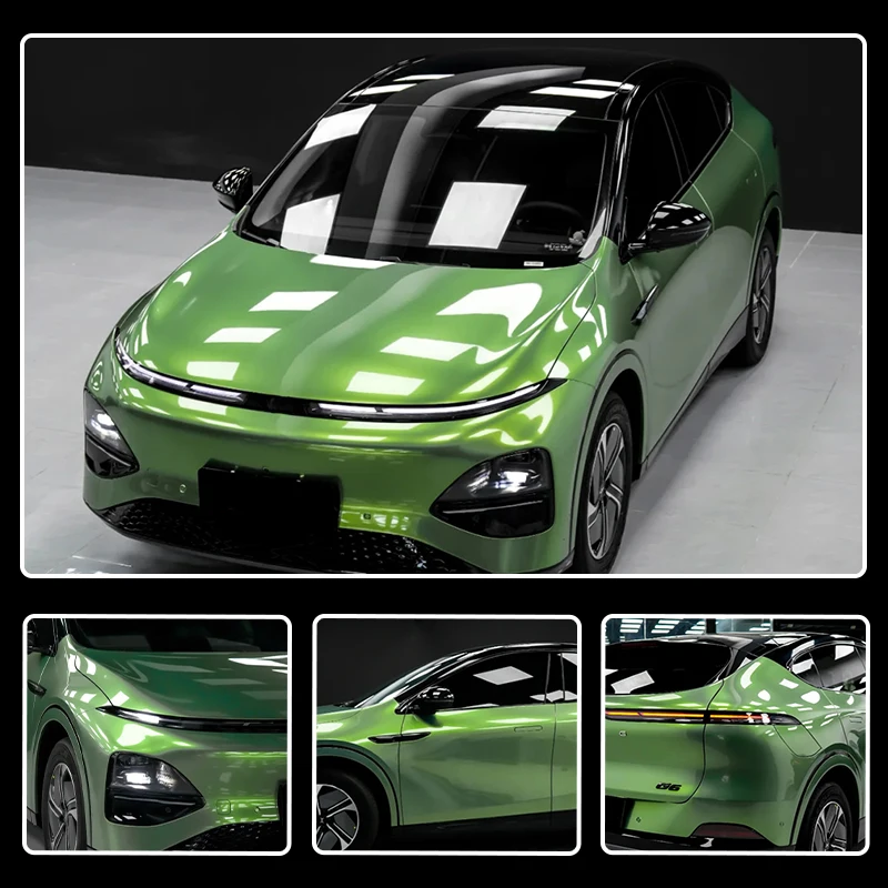 TPU PPF Super Glossy Metallic Mamba Green Color Car Wrap Film Self-healing Anti Scratch Paint protection film