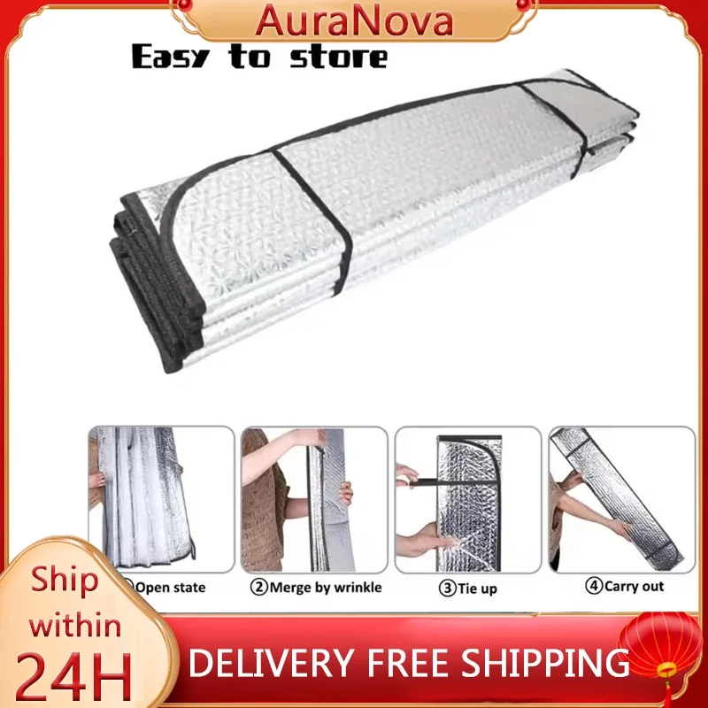 

Car Sunshade Window Sun Shade for Front Windshield Sun Visor UV Protection Car Windshield Cover 140x70cm/130x60cm