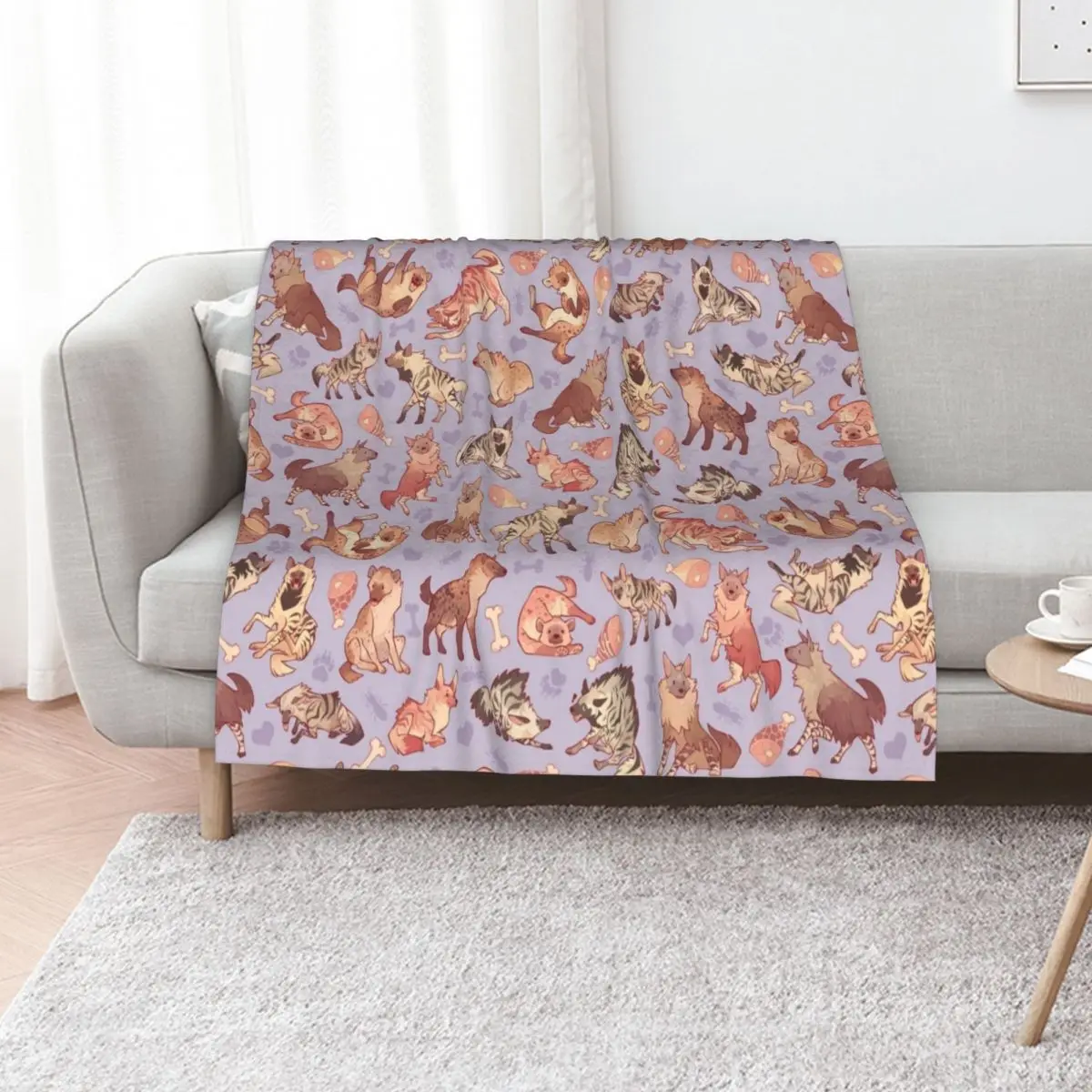 

Hyenas in lavender Throw Blanket Comforter christmas decoration Blankets Sofas Of Decoration Multi-Purpose Blankets