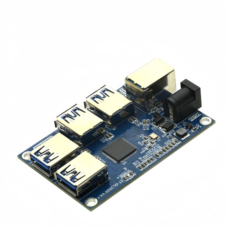 Gl3520 USB 3,0 DC Eingang für 5V Hub Laptop Eins-zu-Vier-Splitter-Modul für Laptop – Detail 3