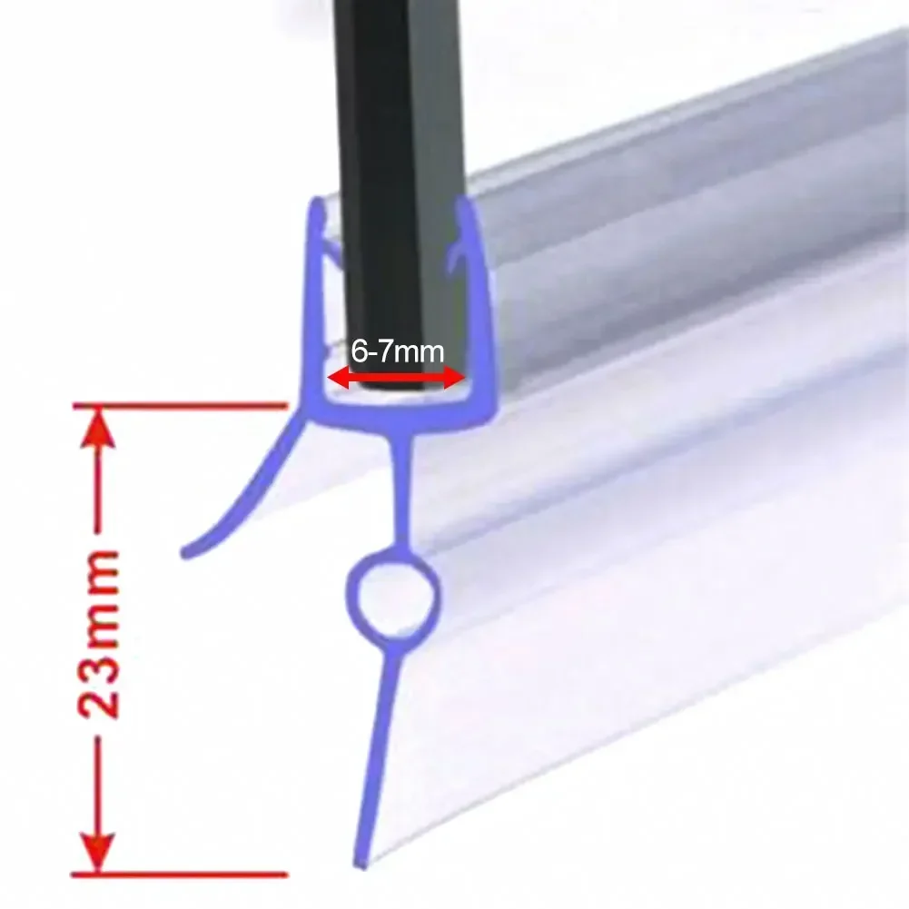 2pcs 50cm Replacement Seal Shower Shower Door Seal 6/8/10/12mm Water Deflector Glass Door Under The Water Retaining Strip