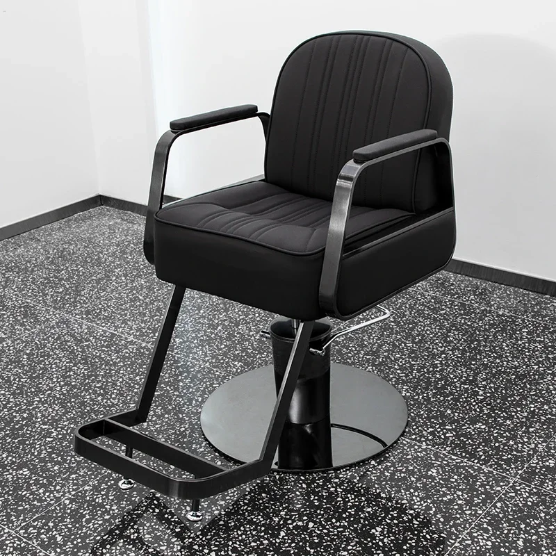 Hairdressing Perm Hair Dyeing Shave Barber Chair Foldable Backrest Simple Barber Chair Silla De Barbería Salon Furniture HYBC