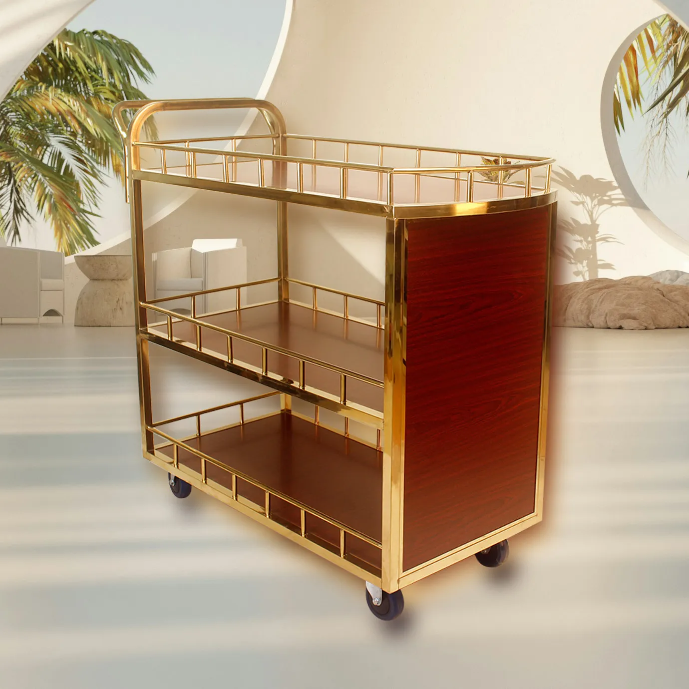 Dining car Hotel restaurant Wine cart Mobile trolley Vegetable truck Commercial delivery Tea cake trolley