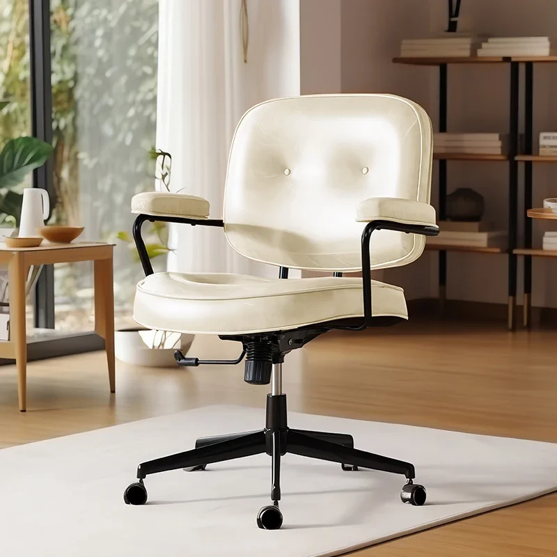 Retro Computer Chair Home Bedroom Chair Office Chair Comfortable Sedentary Bedroom Chairs Back Bench Ergonomic Swivel Chairs