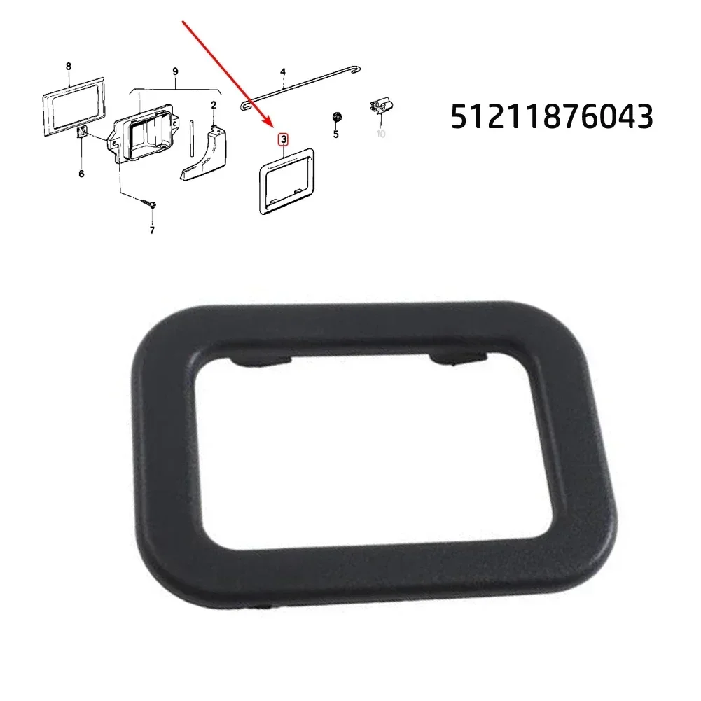 Interior Door Handle Cover Trim Bezel- For BMW- E30 E28 E24- E23 528E 533i 633csi- 51211876043 Door Handle- Trim Car Door Parts-