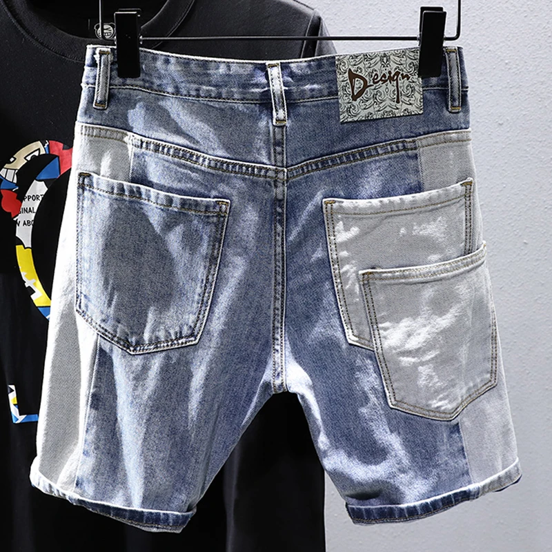 Supzoom New Arrival Hot Sale Fashion Summer Zipper Fly Stonewashed Casual Patchwork Cotton Jeans Shorts Men Cargo Denim Pockets