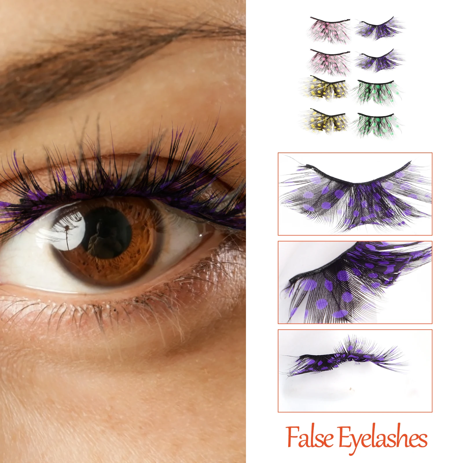 

4 Pairs False Eyelashes Set Thick Makeup Dense Dramatic Fake Photo Shoot