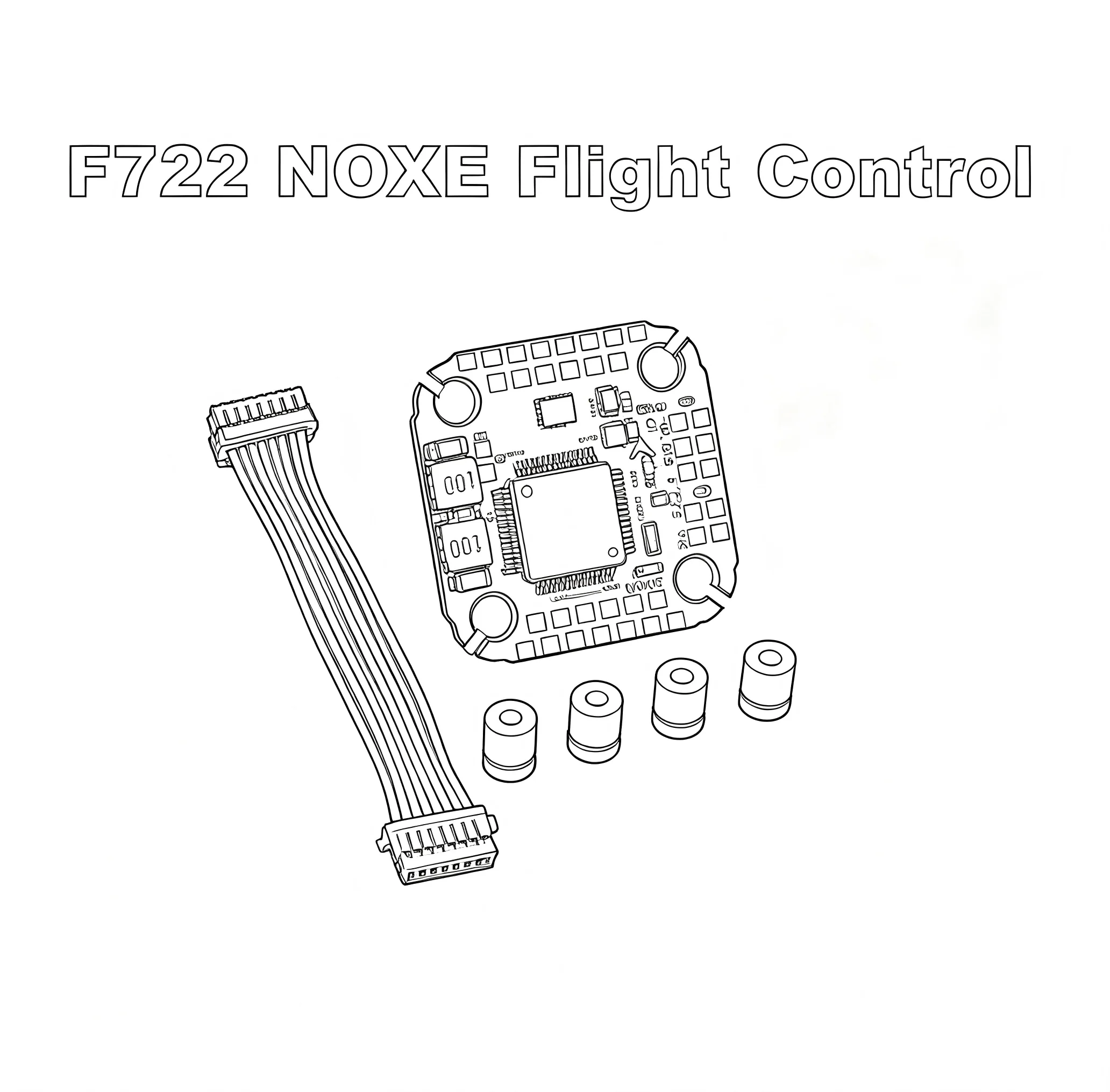 

Полетный контроллер HotRC B-CUBE F722 NOXE FC ICM-42688-P 3-6S STM32 TYPE-C для ELRS TBS CRSF SBUS IBUS DSM2 DSMX FPV дронов 20X20MM