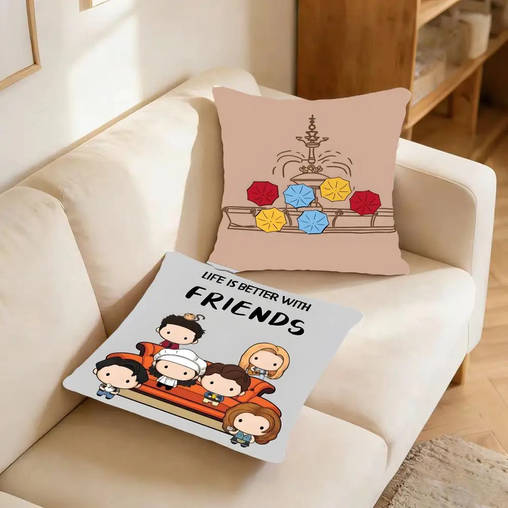 Series Comedy Friends Cushion Cover Warm coral fleece Cute kawaii plush Kawaii mascot throw