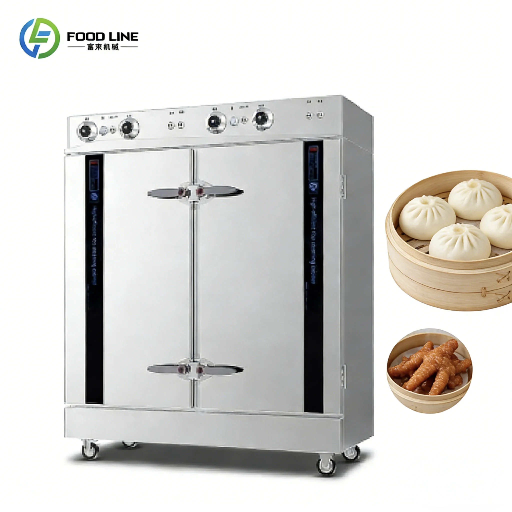 

Customized Fast Food Restaurant Steam Cabinet Commercial Food Steamer Flame Mate