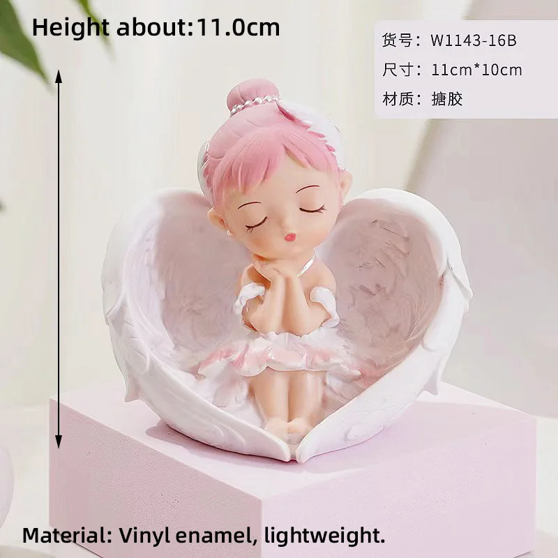 Alles Gute zum Geburtstag Prinzessin Kuchen Topper Ballett tanzendes Mädchen mit Engelsflügeln für einjährige Babyparty-Party-Dekoration – Detail 8