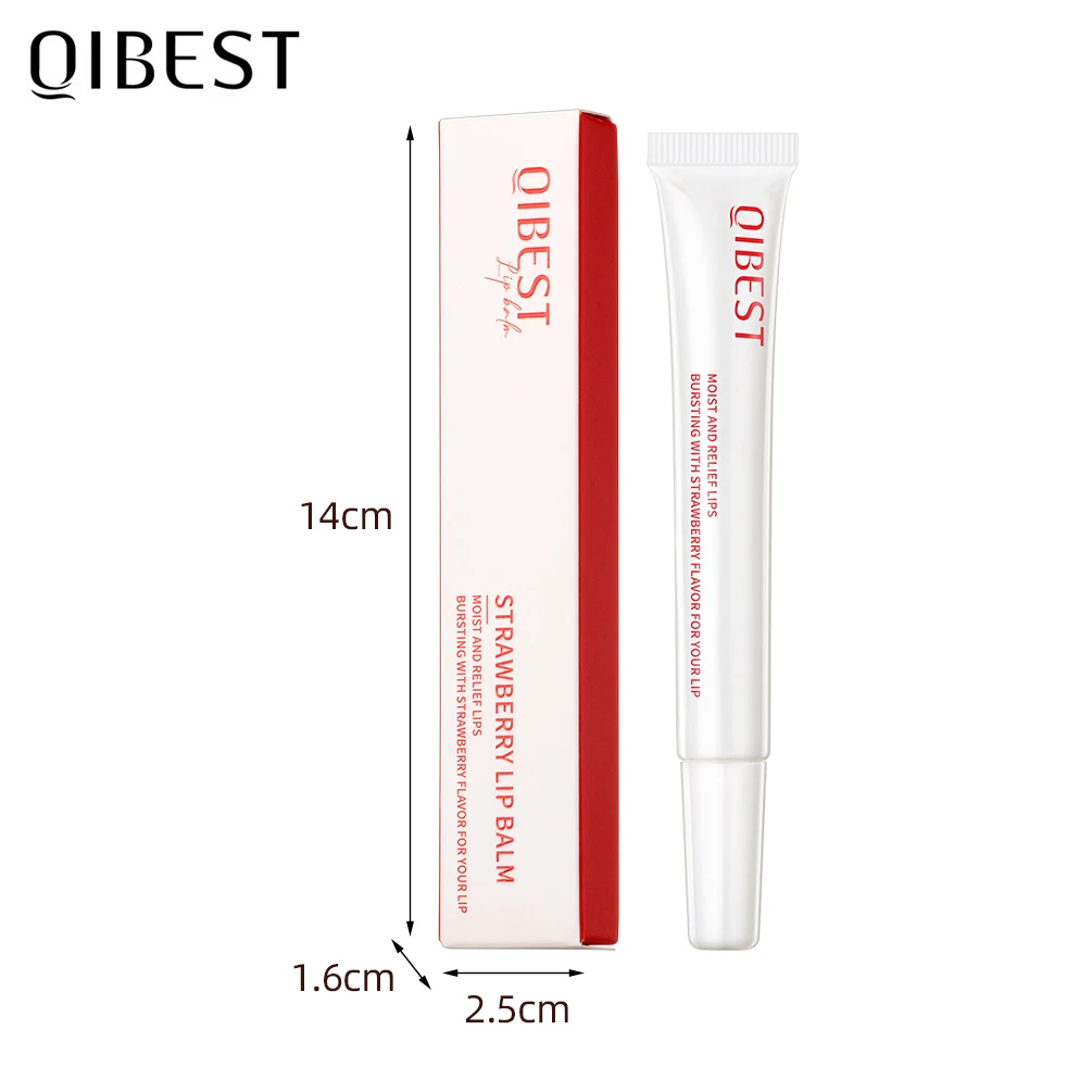 QIBEST Lip Plumping Fruitsmaak Lipolie Voedende Hydratatie Transparante Lip Honing Lip Care Hydraterende Lipolie Balsem Make-Up