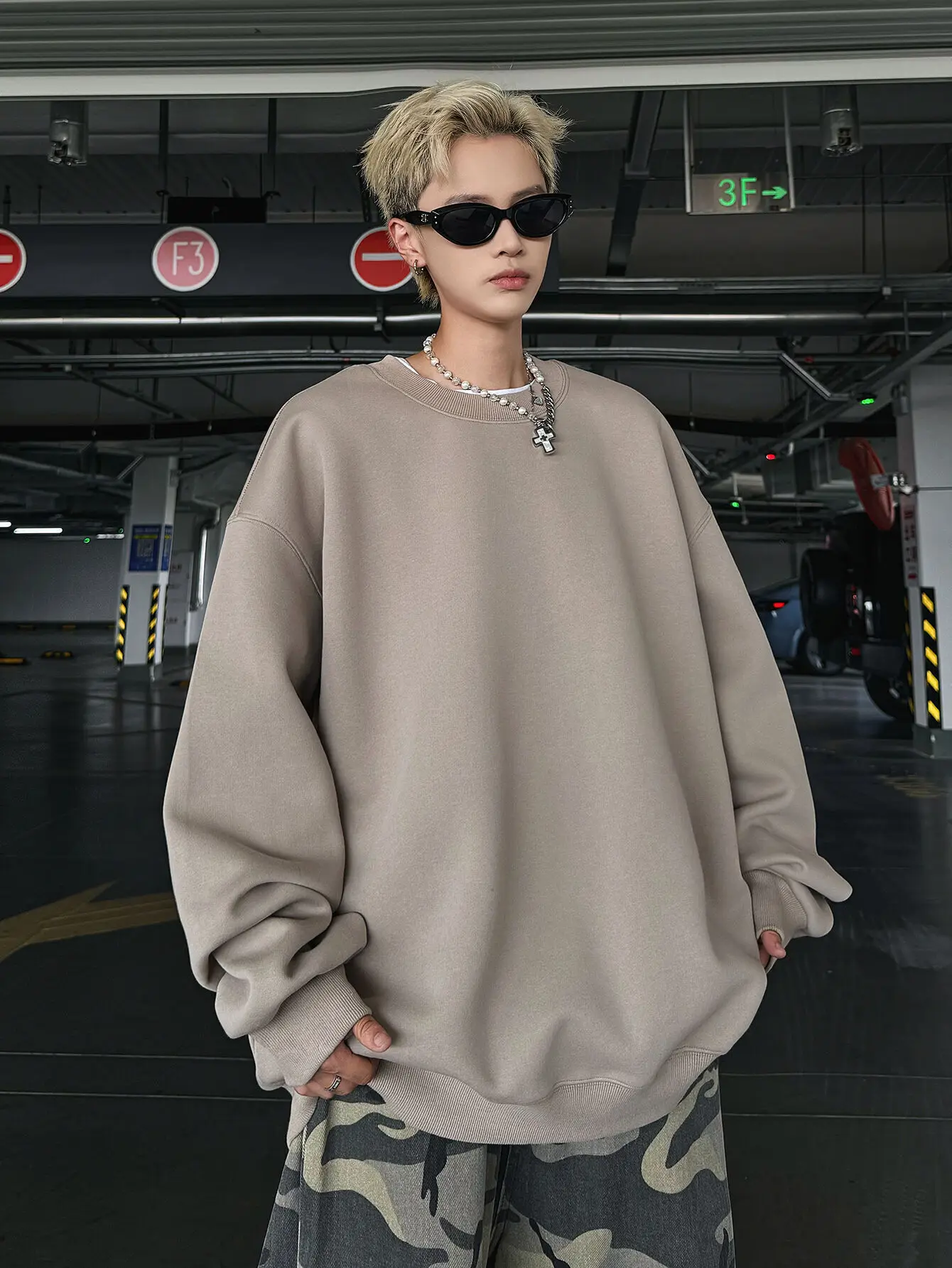 Vintage Harajuku  Men's Sweatshirts Solid Color Casual Clothing Hoodies Drop Shoulder Autumn New Male Pullovers Oversize