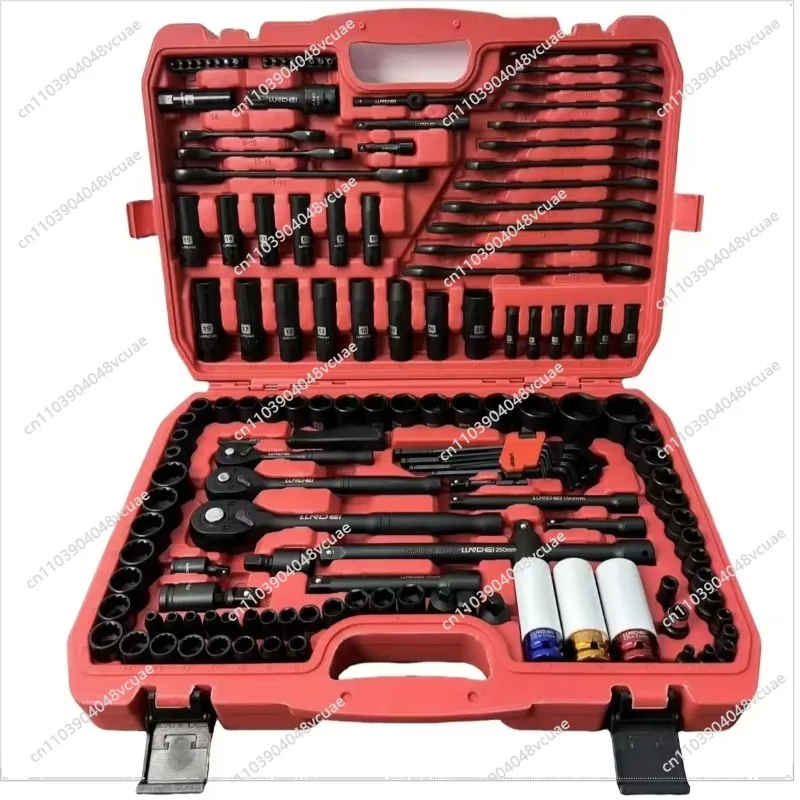 165-Piece Black High-end Repair Auto Repair Ratchet Sleeve Quick Wrench Industrial Grade Tools