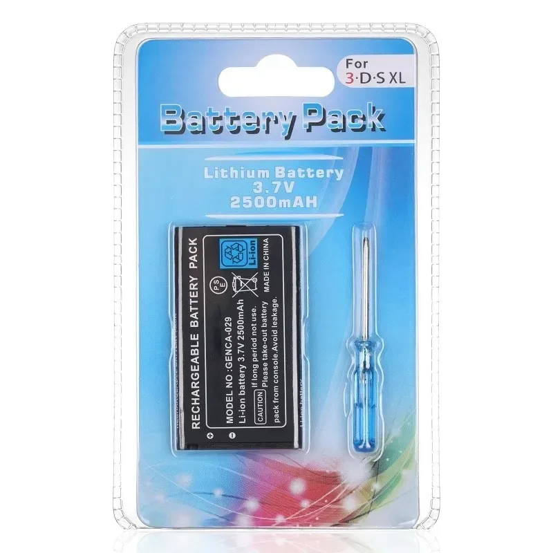 

3.7V 2500mAh Rechargeable Lithium Battery for 3DS XL Replacement Battery with Screwdriver for New 3DS XL/LL Game Console