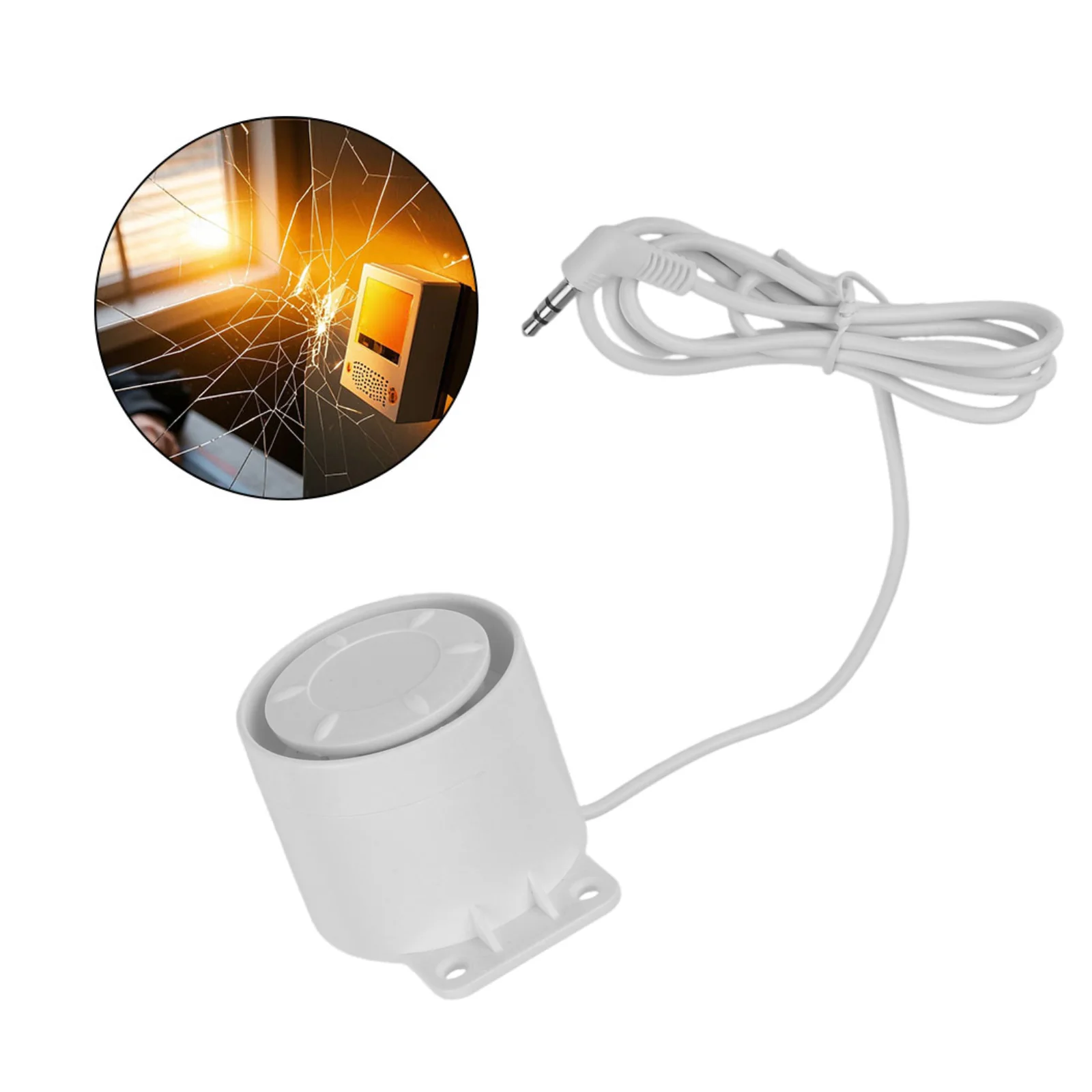 512V Wired Burglar Alarm Siren Speaker 120dB Loud High Pitch Sound Compatible with Home Security Keypad and Console