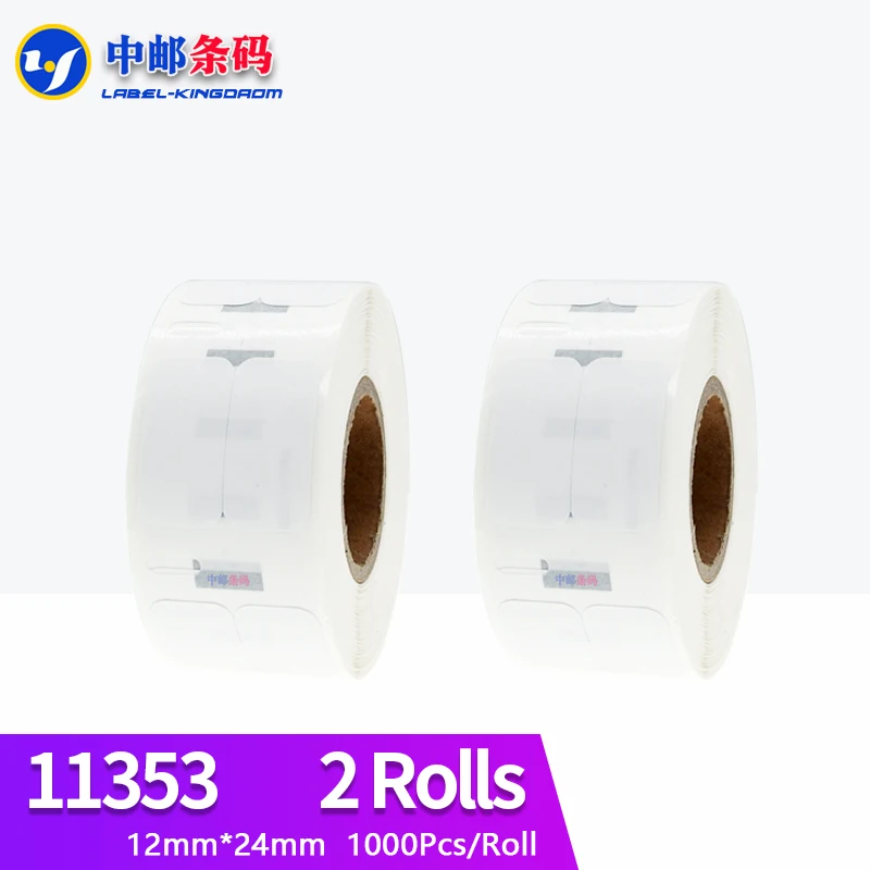 

2 рулона Dymo Generic 11353 наклейка для этикеток 12 мм * 24 мм 1000 шт. совместима с термопринтером LW400 LW450Turbo 4XL
