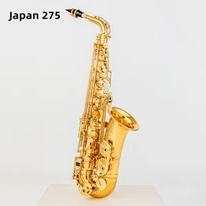 Saxophone Alto Eb Tune with Case Bocket, made in Japan, brass musical instrument, gold lacquer, free shipping, 275 arrival 8 Main Sale Saxophone Alto - №4