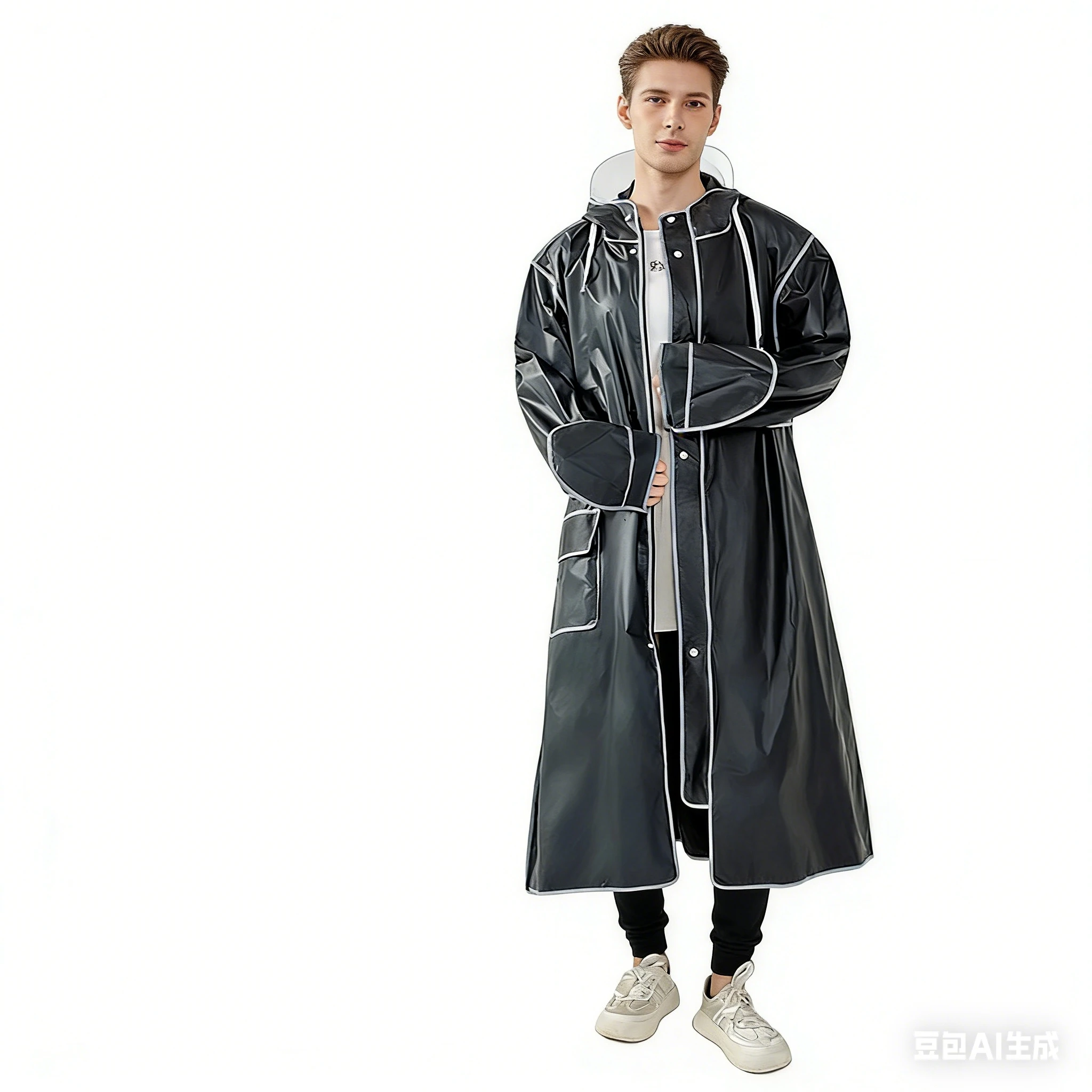 

Женский длинный дождевик на все тело, водонепроницаемый, для защиты от сильного дождя, для электросамоката, цельный, утолщенный, дождевик-пончо для взрослых.