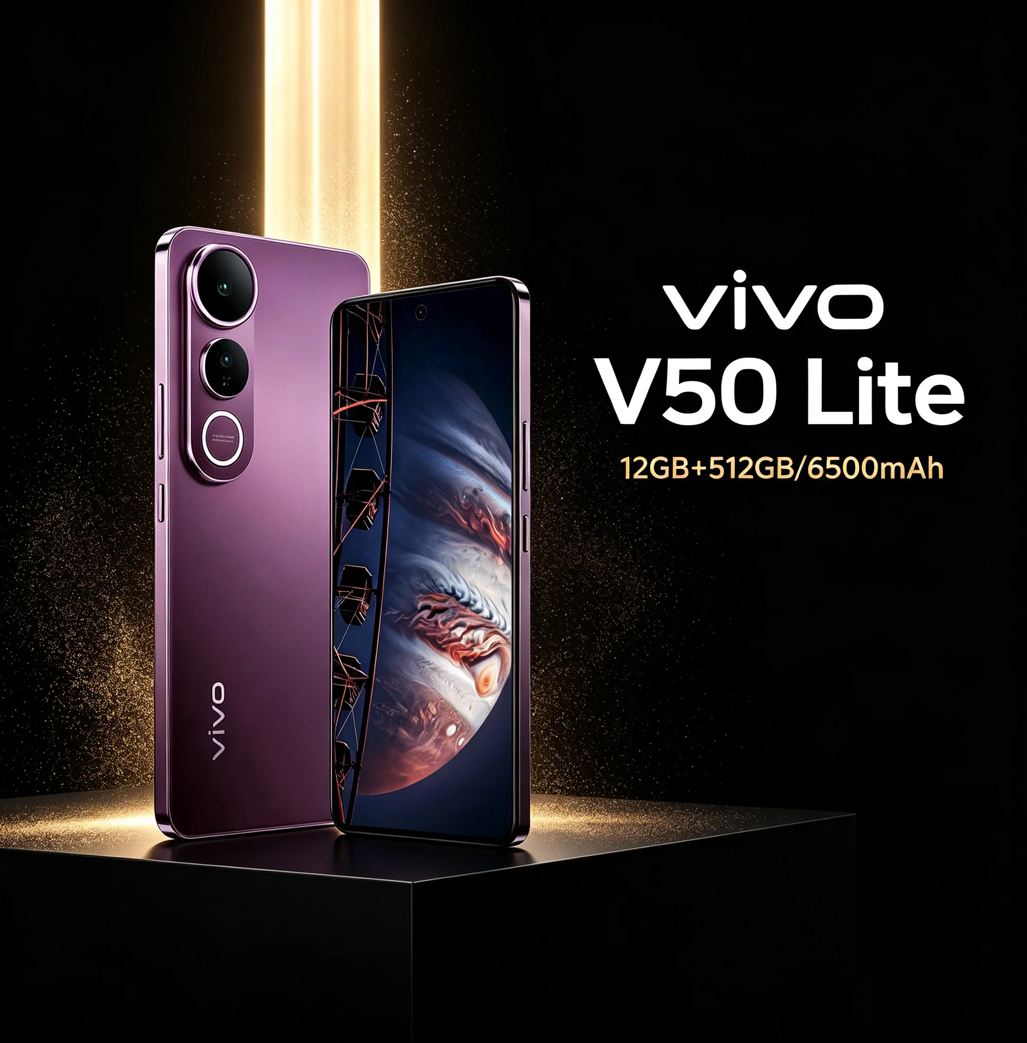 Original authentic VIVO V50 Lite 5G fashion smartphone HD large screen/50MP/32MP beauty camera/6500mAh long battery life/12+512