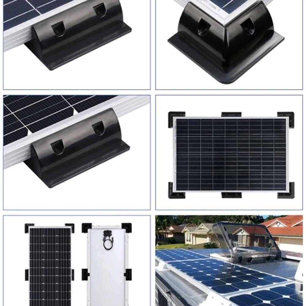 Free Shipping Solar Panel Mounting Bracket Corner and Sides Junction Box Drill-Free for Roof of RV Caravan Camper Deck of Yacht