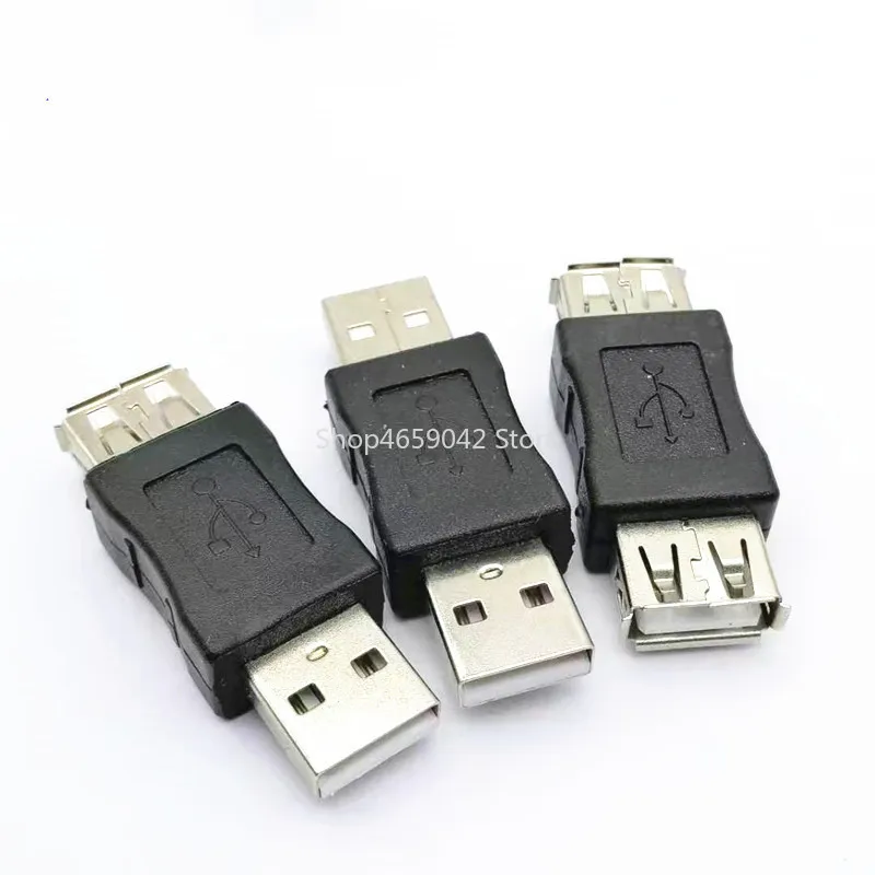 2PCS USB 2.0 Adapter Straight Connector Male to Female / Female to Female / Male to Male for Adapter Practical Computer Cables