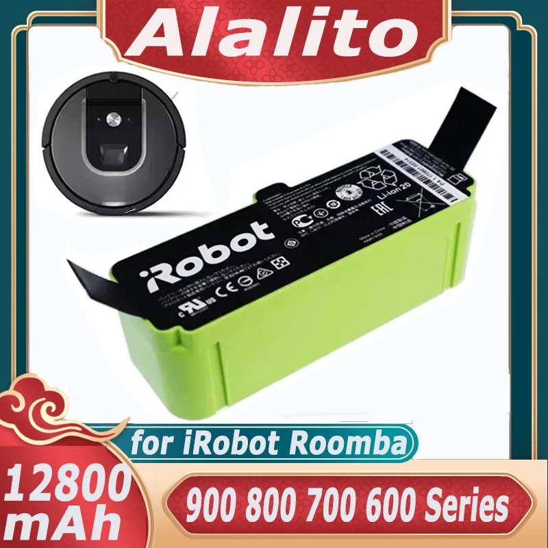 New Upgraded High-Capacity 12800mAh Battery for iRobot Roomba 960 895 890 860 695 680 690 675 640 Sweeping Robot,Long Duration