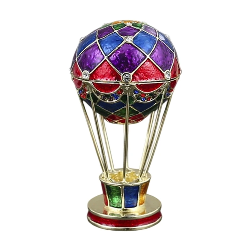62KE Compact Hot Air Balloon Jewelry Organizers Featuring Multiple Compartments For Traveling Daily Use Alloy Material