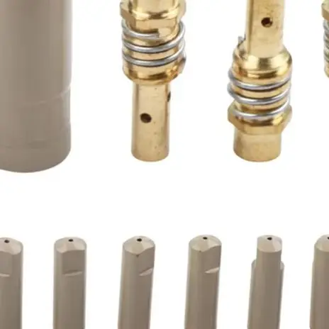 16PCS 1.0mm Coated Nozzle Tips Set For 15AK MIG Welding Torch NonStick Slag Removal Copper Gas Shield Accessories