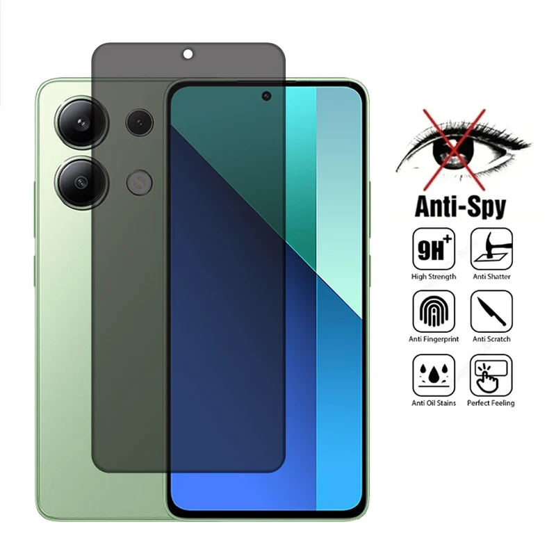 For Redmi Note 13 4G Glass Redmi note 13 Pro 4G 5G Tempered Glass Anti Peep Privacy Screen Protector For Redmi Note 13 Pro