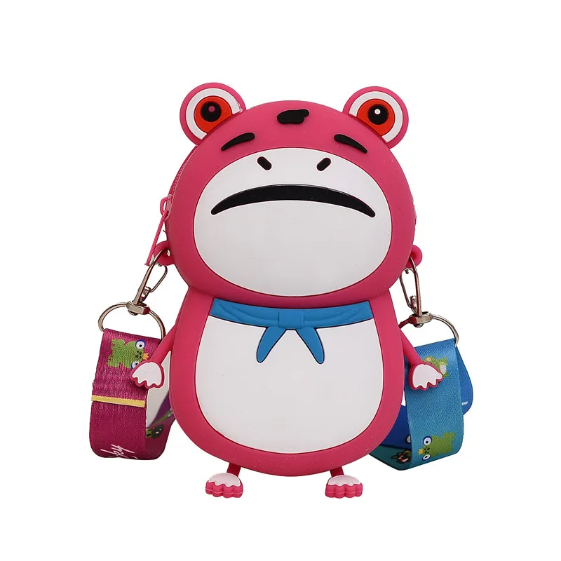 Children\'S Mini Crossbody Bag   Girl Funny Frog Bag  Shoulder Bag Cute Silicone Storage Bag Frog Coin Purse Casual Messenger Bag