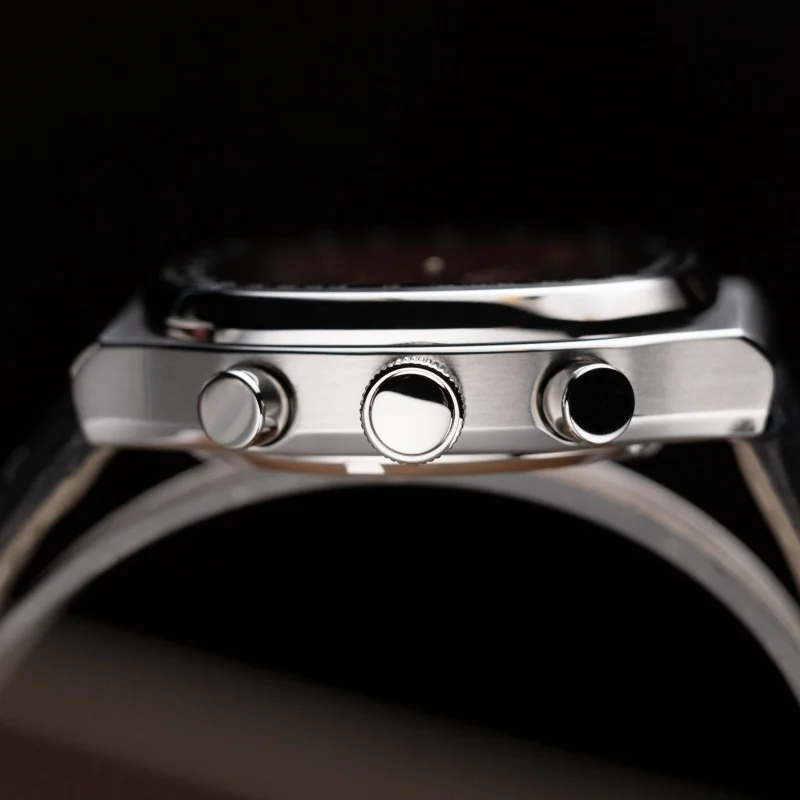 Proxima Men Chronograph Watch 39mm Military Square Quartz Panda Wristwatch 10ATM Waterproof BGW-9 Luminous Sapphire VK64