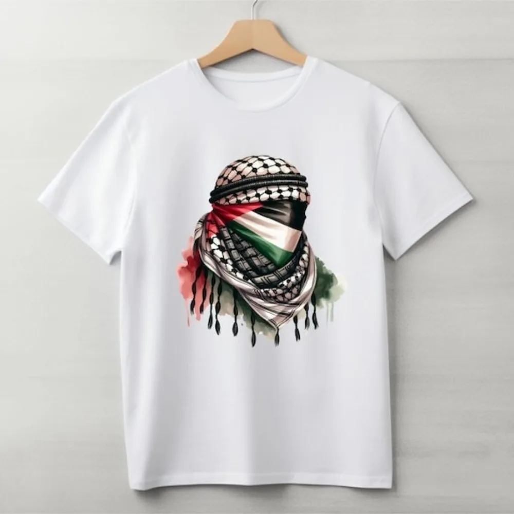 Palestine T Shirt Keffiyeh Shirt Palestine Flag Shirt Charity Donation Summer Unisex Loose Harajuku Breathable Camisetas image 3