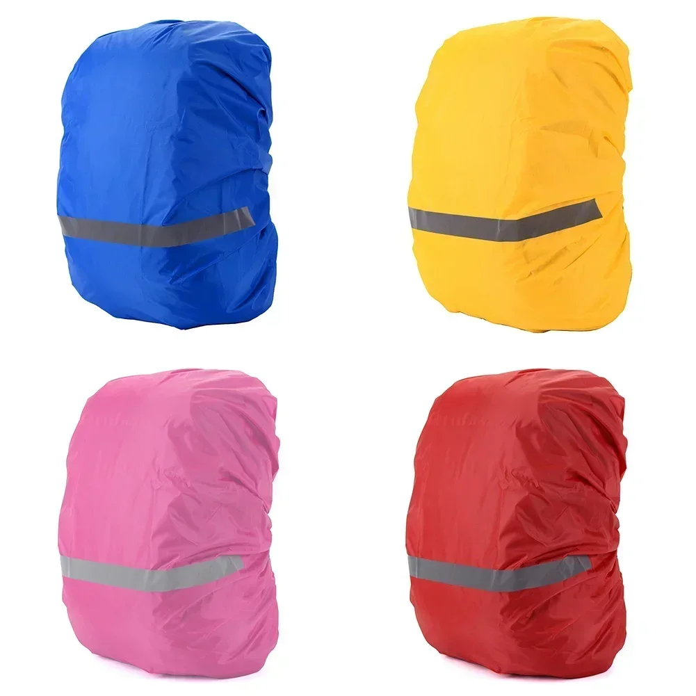 1PC Reflective Waterproof Backpack Rain Cover Outdoor Sport Night Cycling Safety Light Raincover Case Bag Camping Hiking 10L-70L