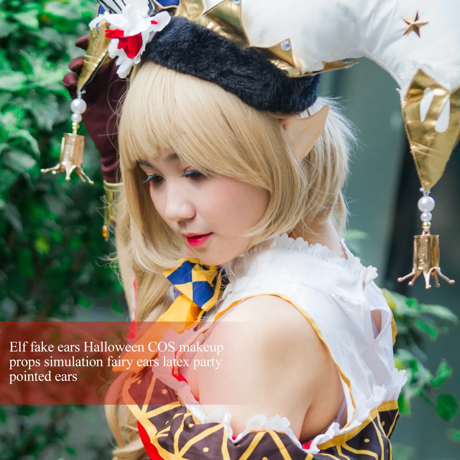 

10Pcs Latex Fairy Fake Ears Flexible Reusable Halloween Makeup Prop for Performance Party Costume Accessory Goblin Ear Dress Up