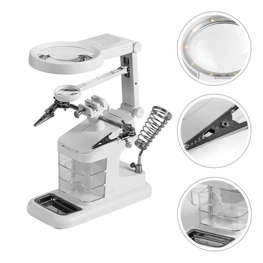 10-led-light-helping-hands-soldering-station-fully-adjustable-desk-magnifying-glass-soldering-stand-kit-for-electronic-repair