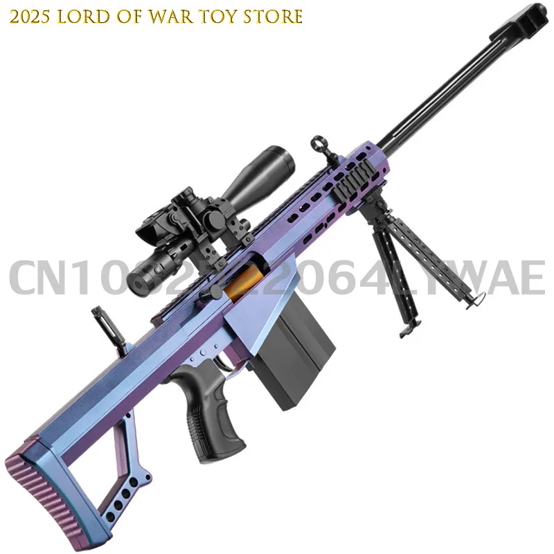 Karabin snajperski Barrett Pistolet zabawkowy Realistyczny pistolet na miękkie pociski Duży ręczny blaster Airsoft Broń Dorośli Chłopcy Gry na świeżym powietrzu CS Walki