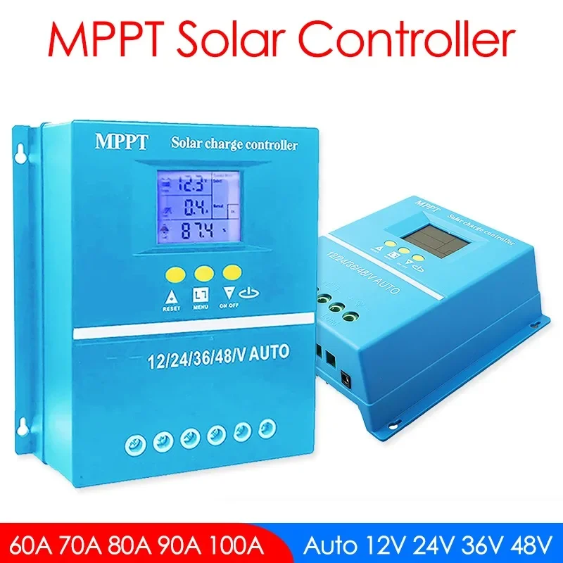 

MPPT Solar Charge Controller 100A 90A 80A 70A 60A Auto 12V 24V 36V48V Solar Cell Panel Charger Regulator for Lead-acid/Lithium