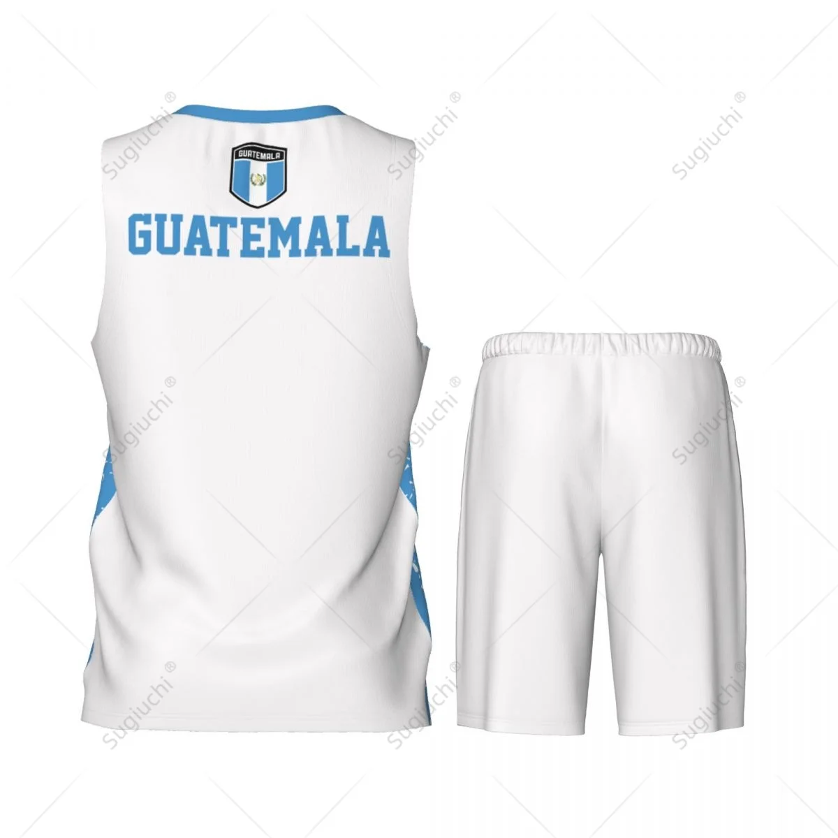 Basquete Jersey Set para Homens, Camisa e Calças, Sem Mangas, Nome Personalizado, Nunber Exclusivo, Grão de Bandeira