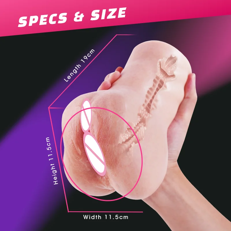 Masturbador masculino realista 1:1, Vagina realista de bolsillo, juguete sexual para hombres, túnel de silicona suave de 3 capas, entrada ajustada de 1,1 kg