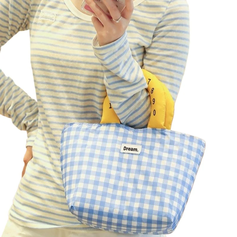 حقيبة غداء معزولة محمولة ذات سعة كبيرة لعمال المكاتب، صندوق غداء للطلاب مصنوع من رقائق الألومنيوم السميكة المقاومة للماء